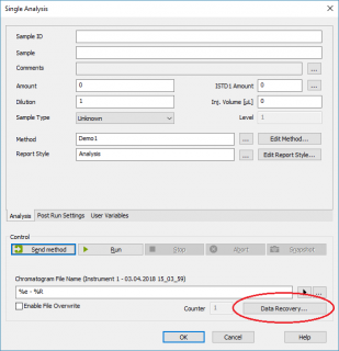 single analysis recovery single analysis recovery