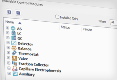 Available control modules