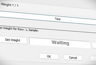 The EA Extension allows for direct interface with the analytical balance (Sartorius and Mettler). After weighing the sample, the operator presses the print key on the balance (or uses software instruction) to directly transfer the sample weight to the software sample information field thereby eliminating any possible transcription errors.